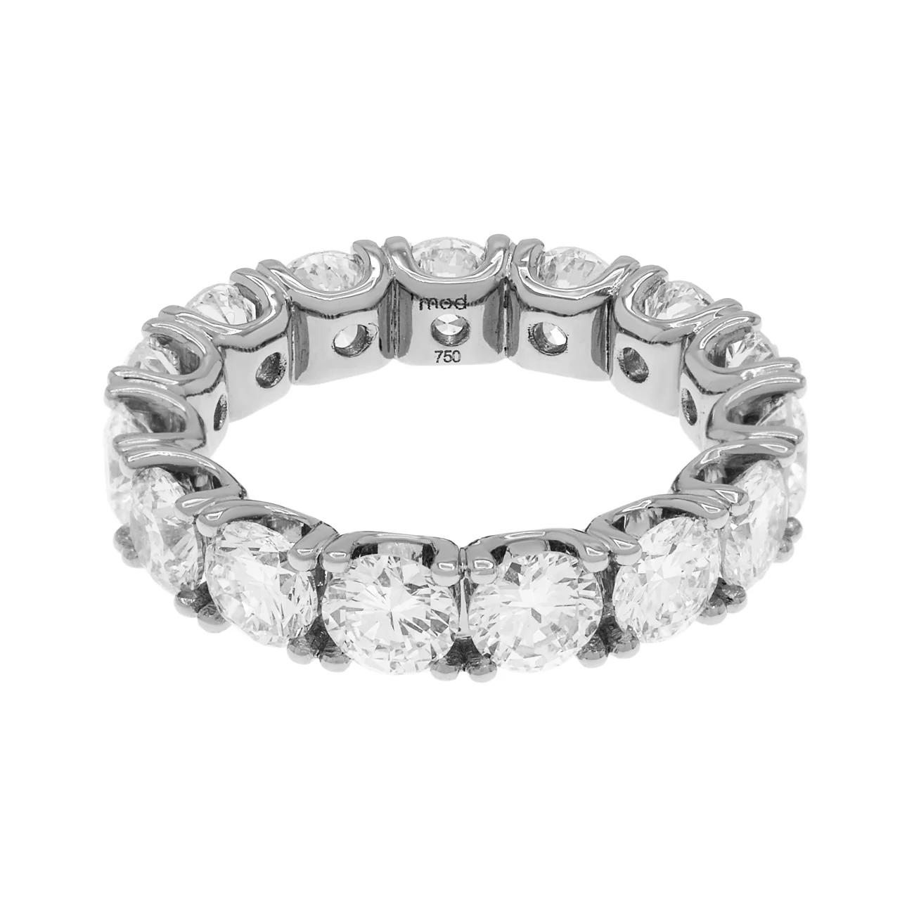 18K White Gold 5.03 Carat Diamond Eternity Ring