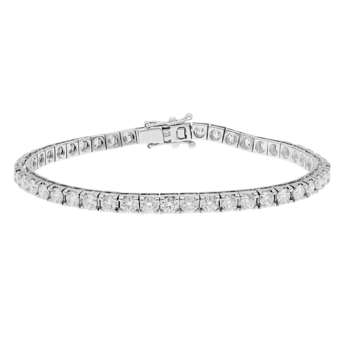 18K White Gold 5.64 Carat Tennis Bracelet