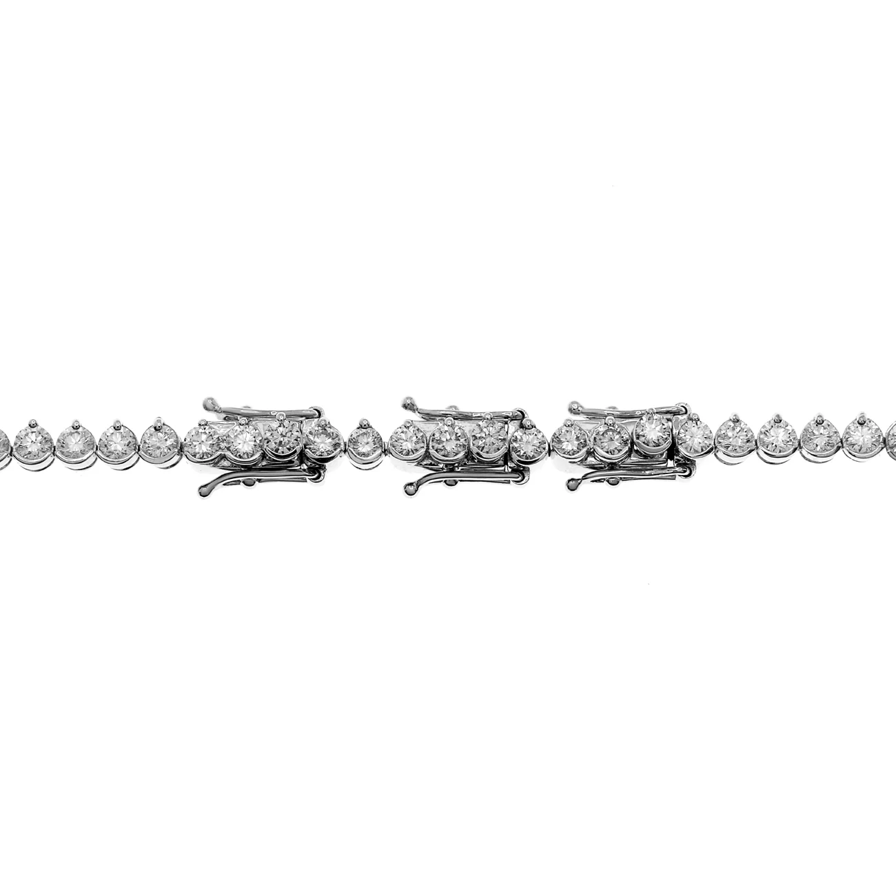 18K White Gold 9.47 Carat Riviere Diamond Necklace - Image 2