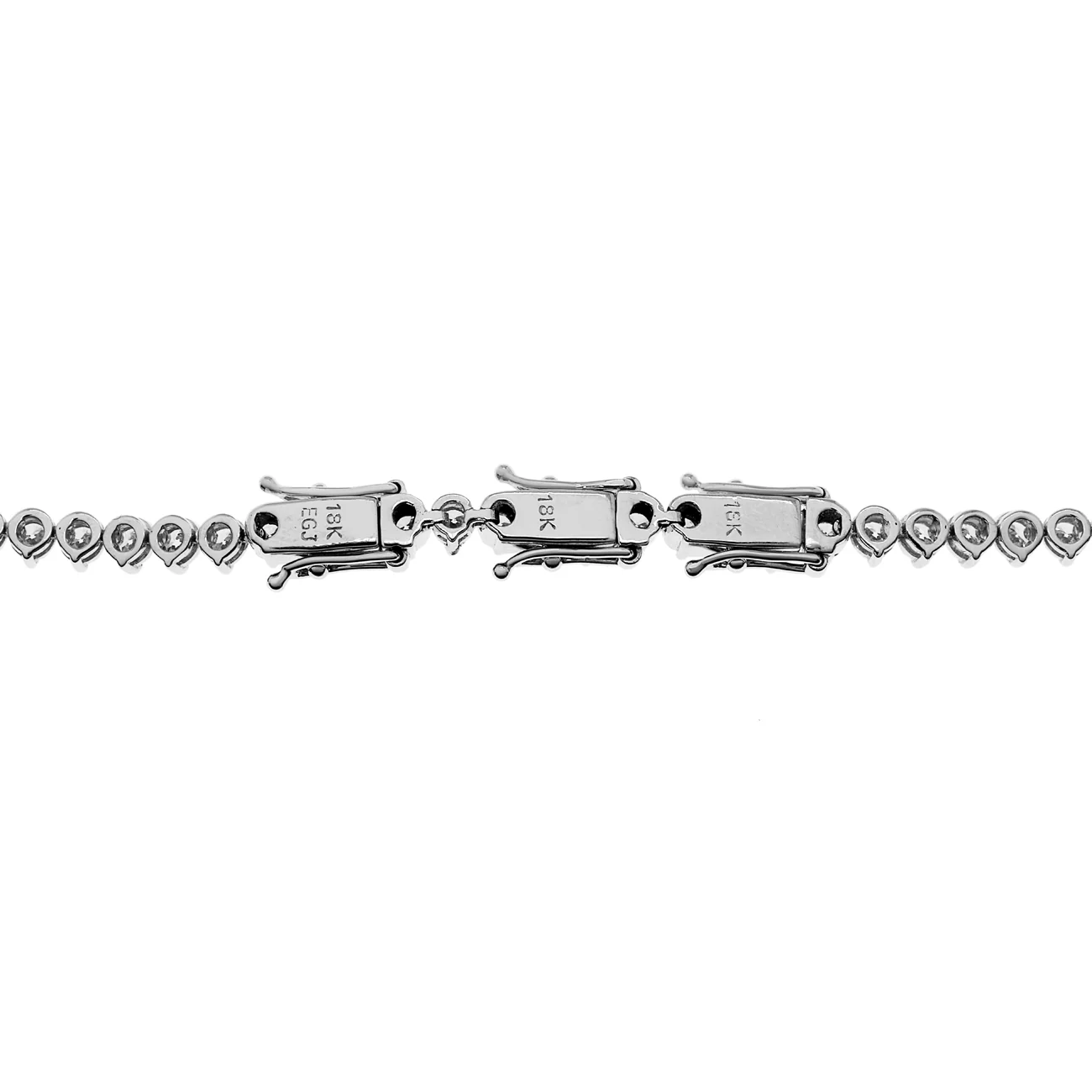 18K White Gold 9.47 Carat Riviere Diamond Necklace - Image 3