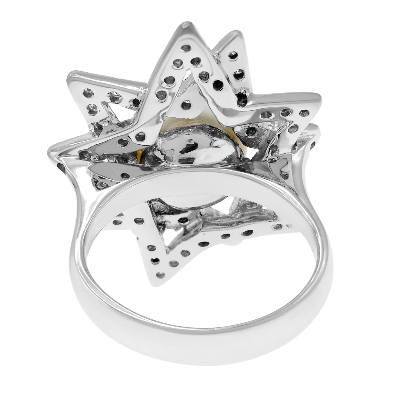 18K White Gold Akoya Pearl Ring - Image 2