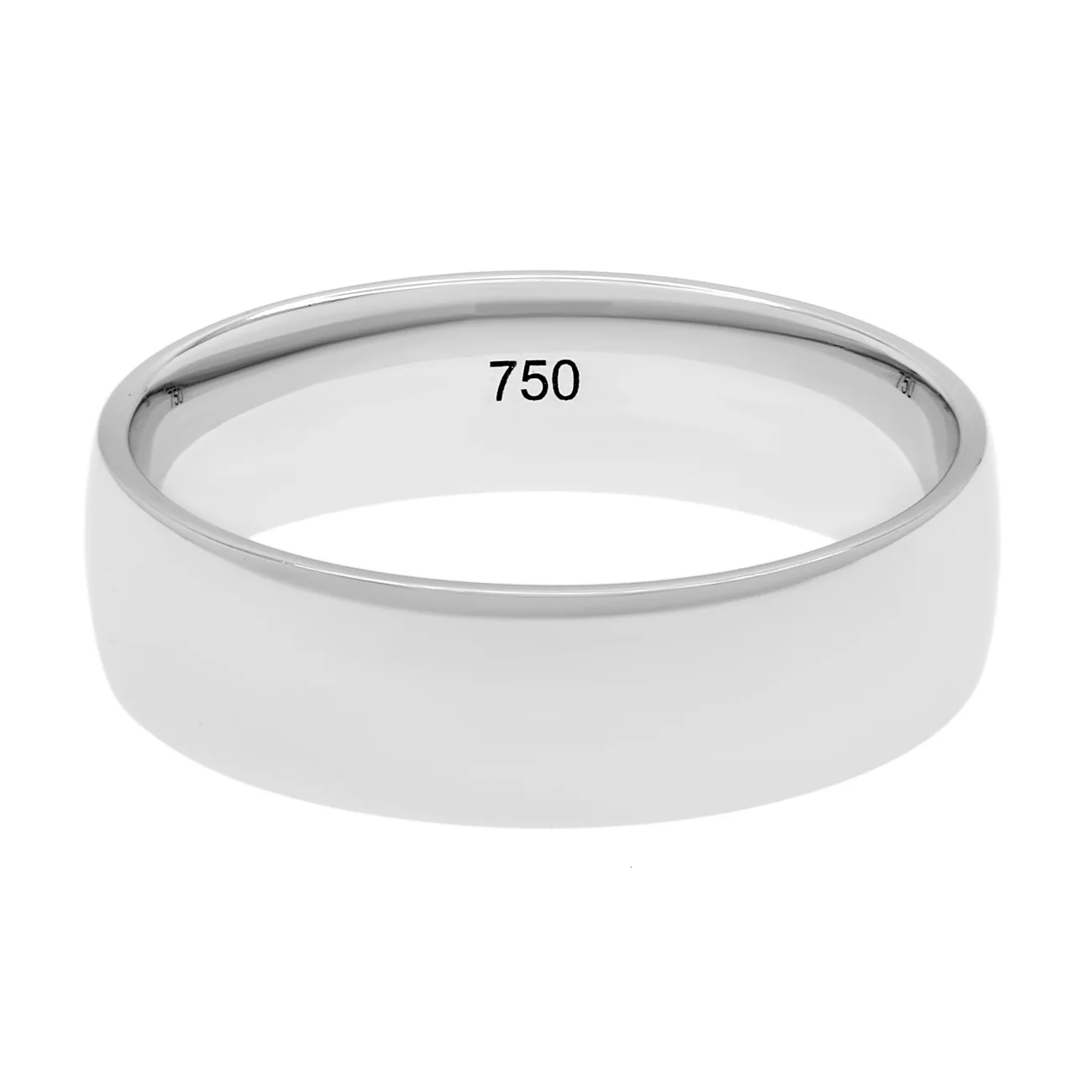18K White Gold Band Ring
