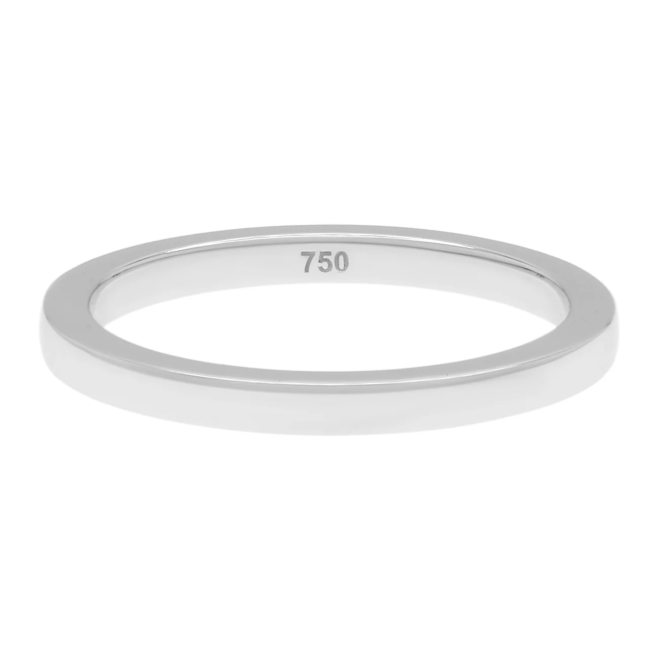 18K White Gold Band Ring