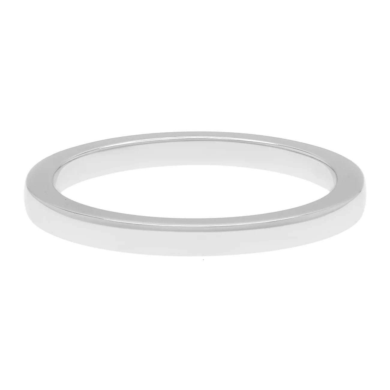 18K White Gold Band Ring - Image 2