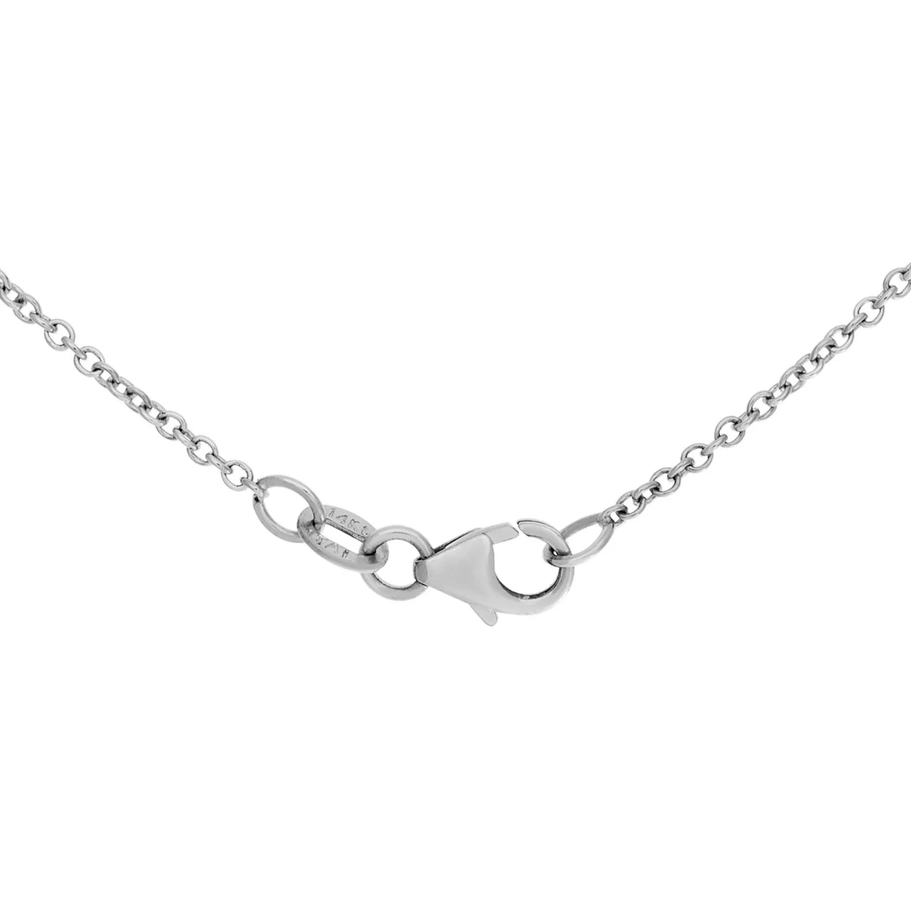 18K White Gold Black & White Diamond Cross Necklace - Image 3