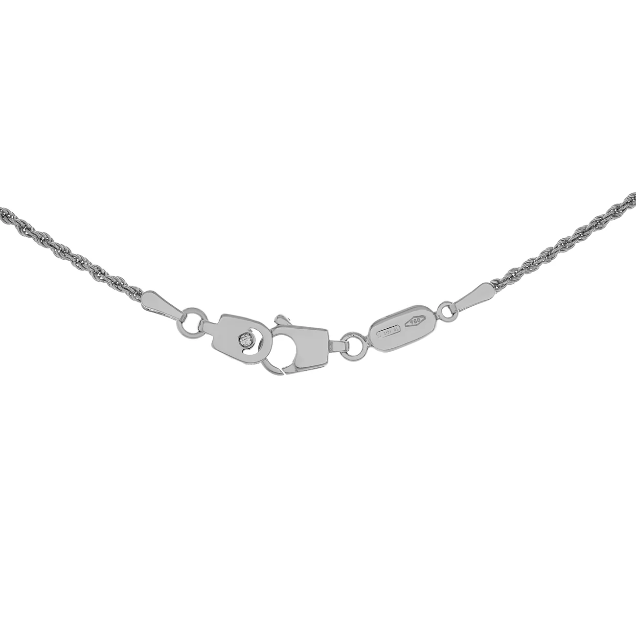 18K White Gold Damiani Onyx Fish Pendant - Image 4