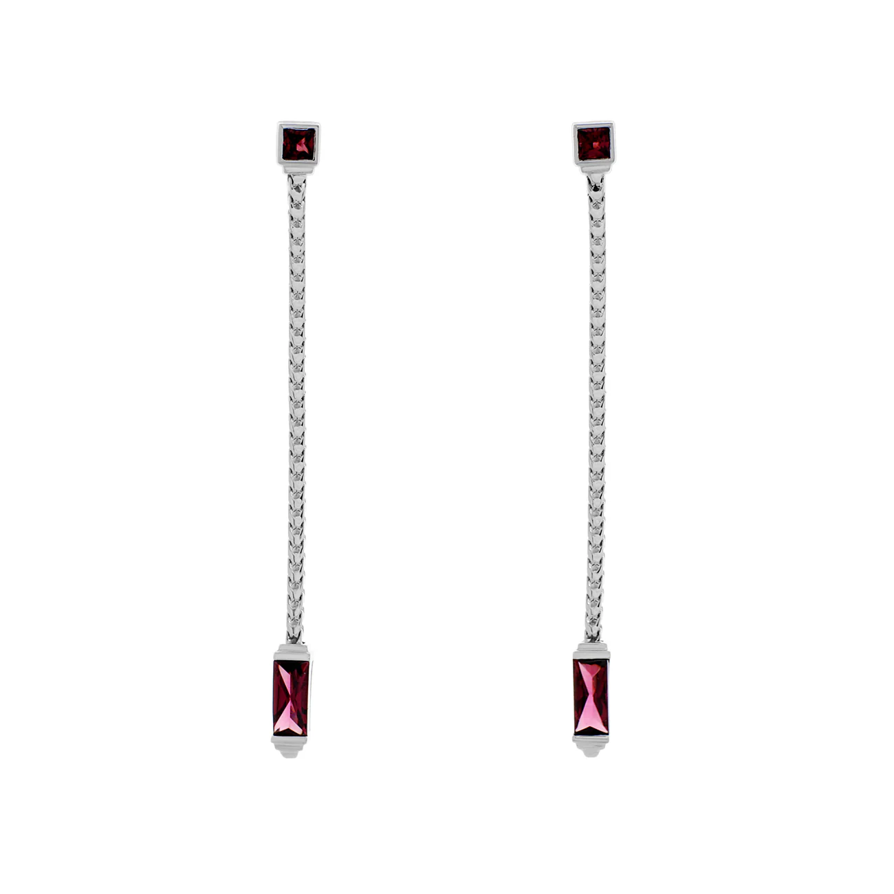 18K White Gold Di Modolo Pink Tourmaline Drop Earrings