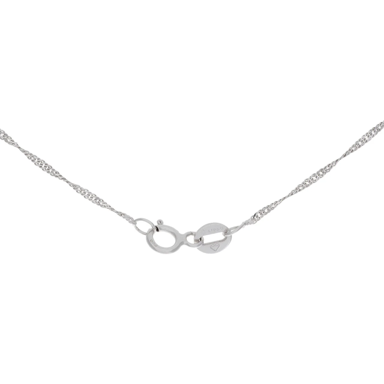 18K White Gold Diamond Ruby Pendant Necklace - Image 3