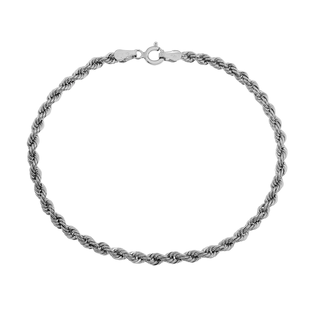 18K White Gold Rope Bracelet