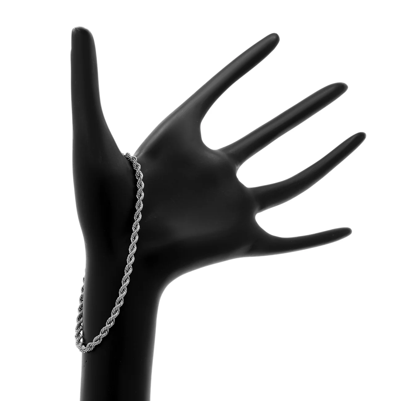 18K White Gold Rope Bracelet - Image 3
