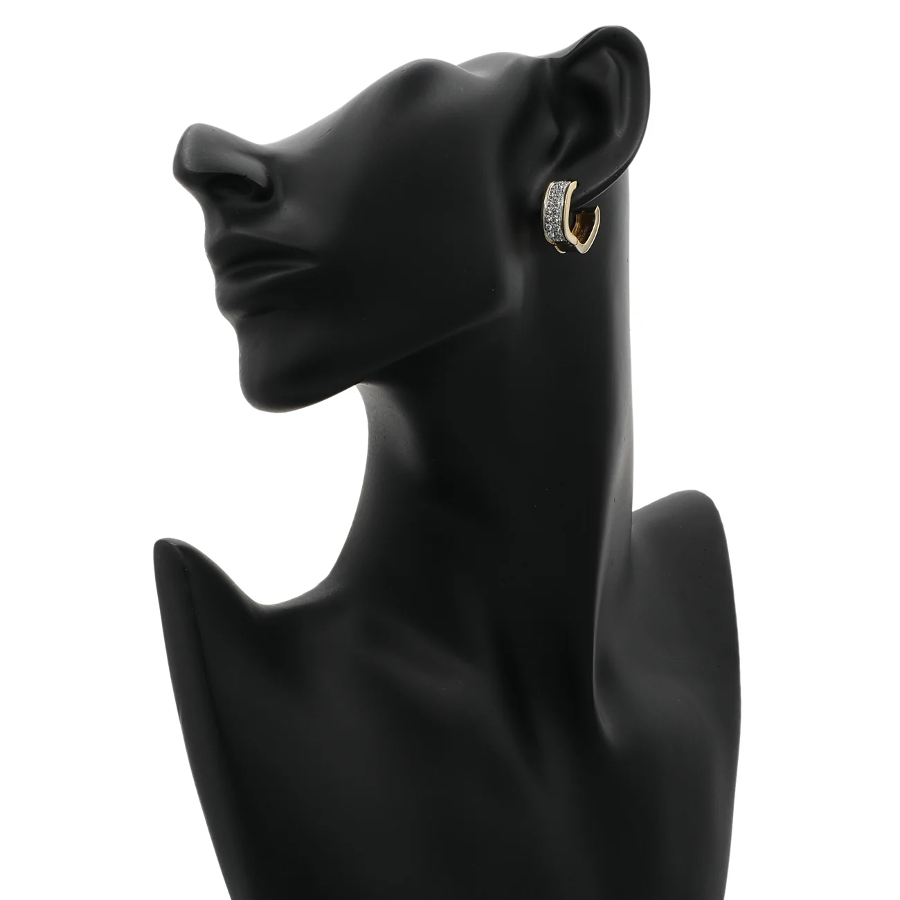 18K Yellow Gold 0.72 Carat Diamond Earrings - Image 3