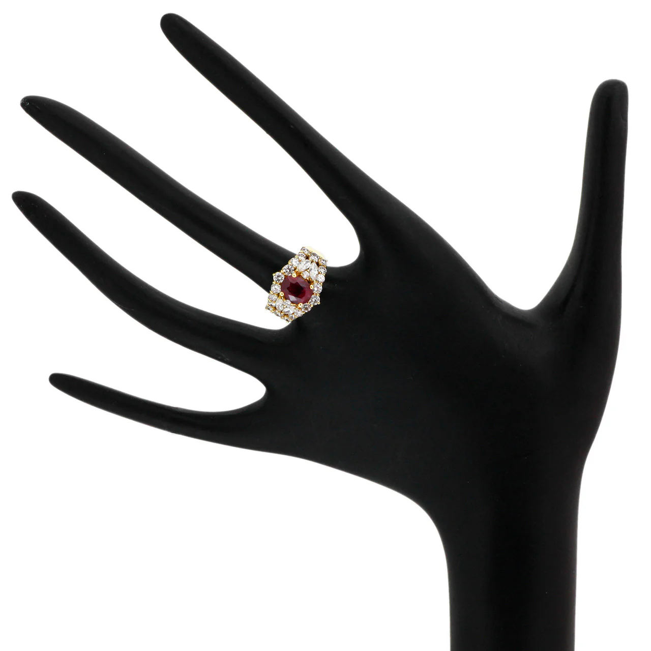18K Yellow Gold 1.80 Carat Ruby Diamond Ring - Image 3