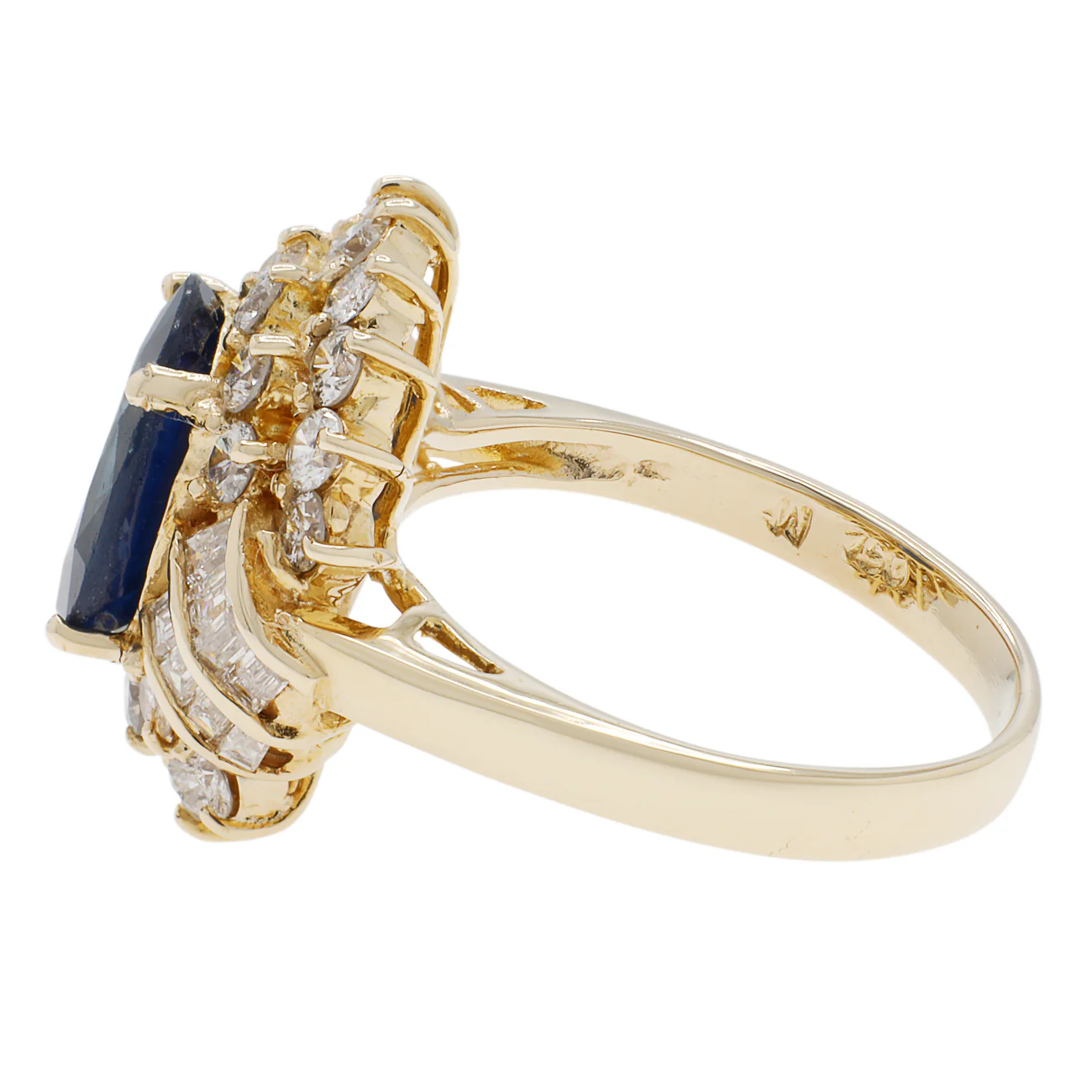 18K Yellow Gold 3.06 Carat Sapphire Ring - Image 2