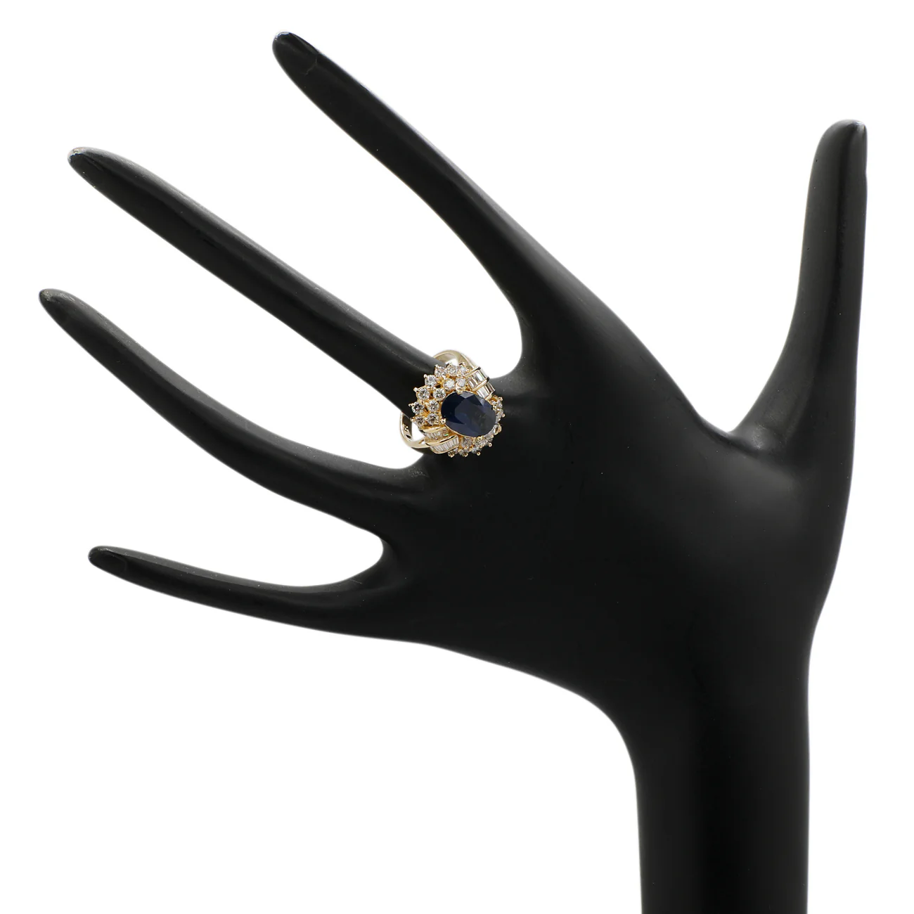 18K Yellow Gold 3.06 Carat Sapphire Ring - Image 4
