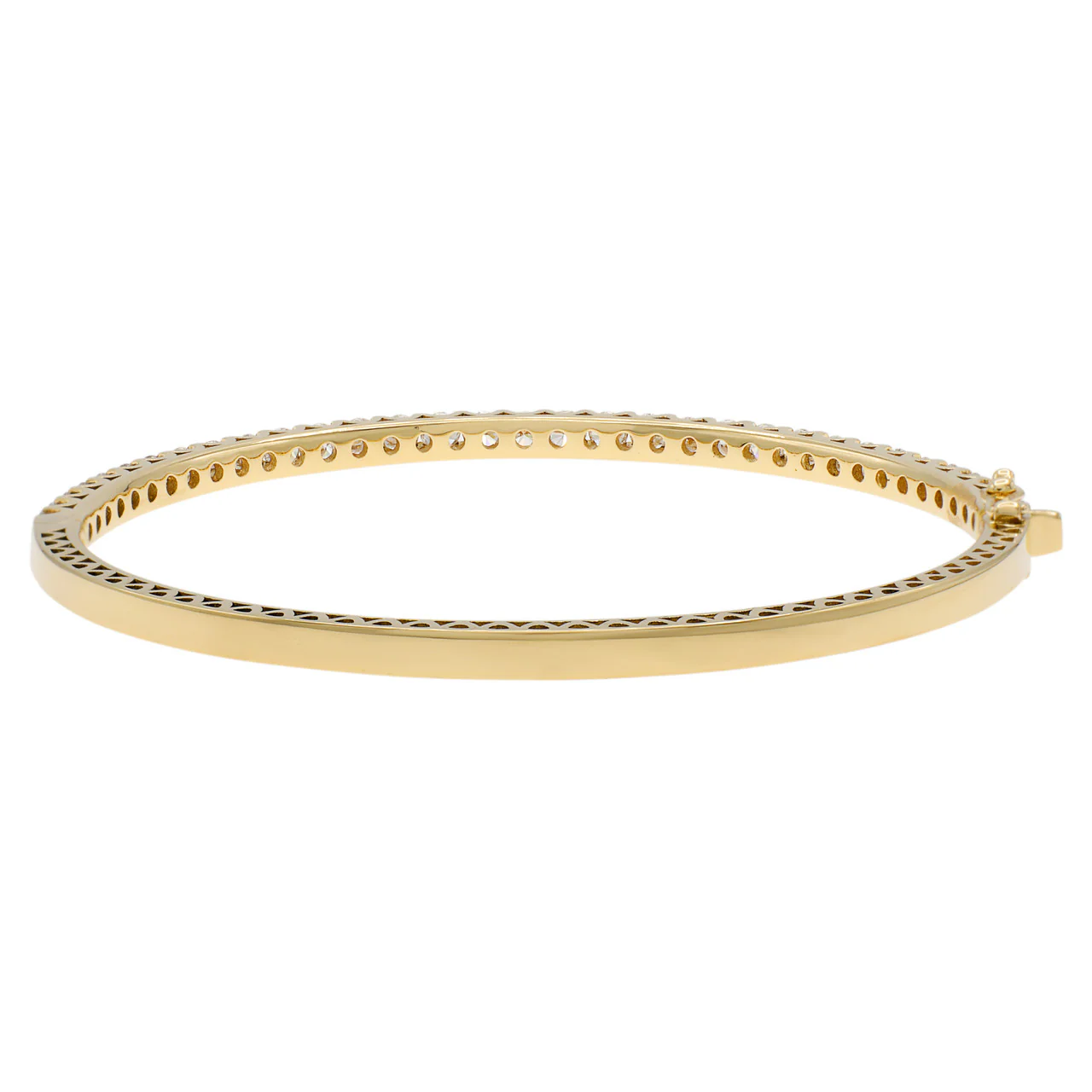 18K Yellow Gold 3.30 Carat Diamond Bangle - Image 2