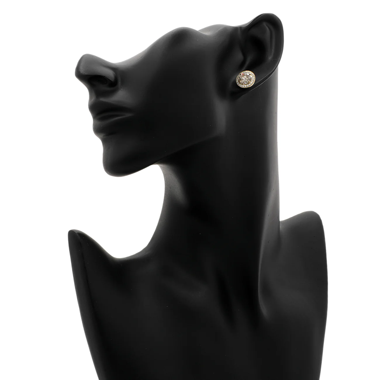 18K Yellow Gold 4.36 Carat Diamond Earrings - Image 3