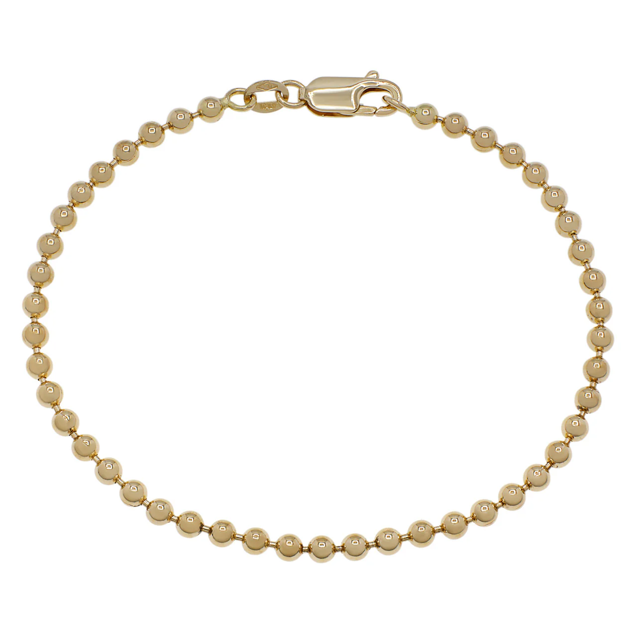 18K Yellow Gold Bead Bracelet