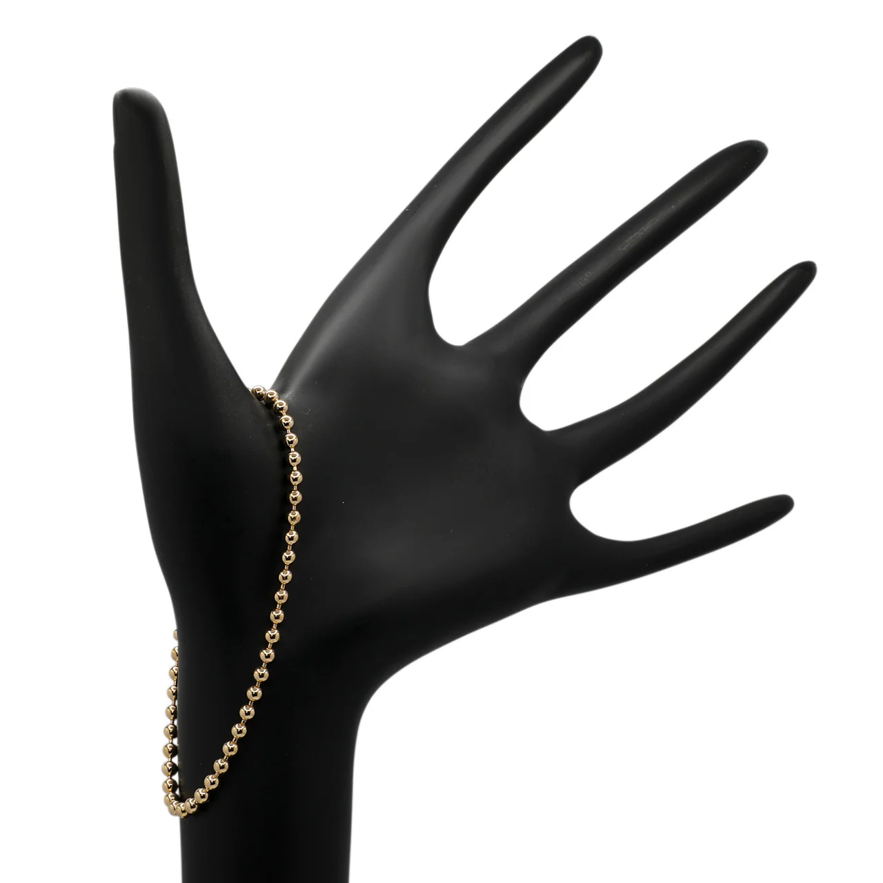 18K Yellow Gold Bead Bracelet - Image 3