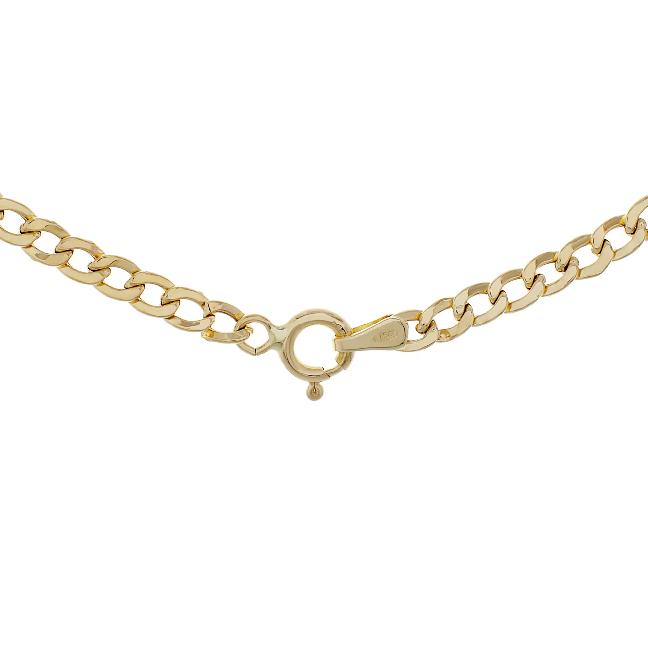18K Yellow Gold Curb Link Chain Necklace - Image 2