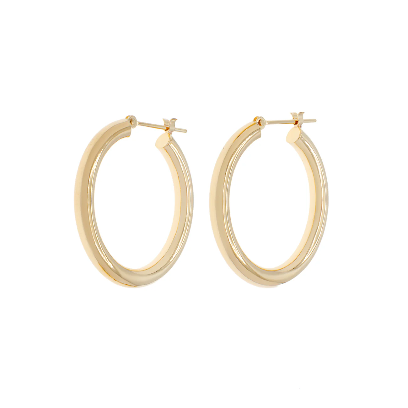 18K Yellow Gold Hoop Earrings