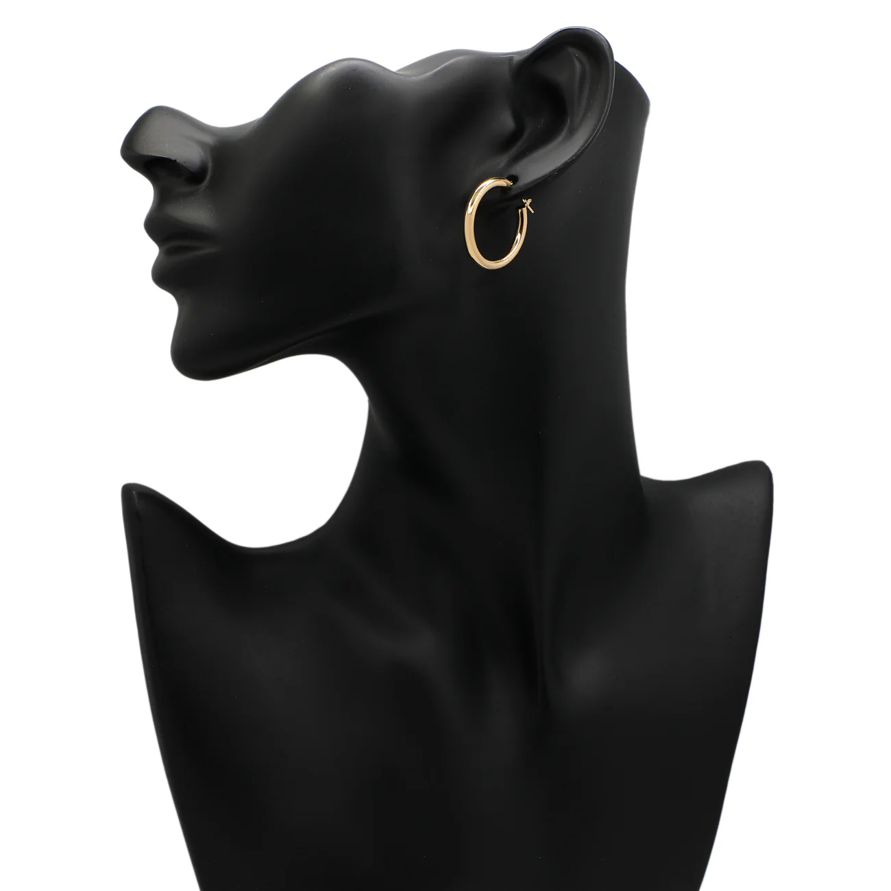 18K Yellow Gold Hoop Earrings - Image 3