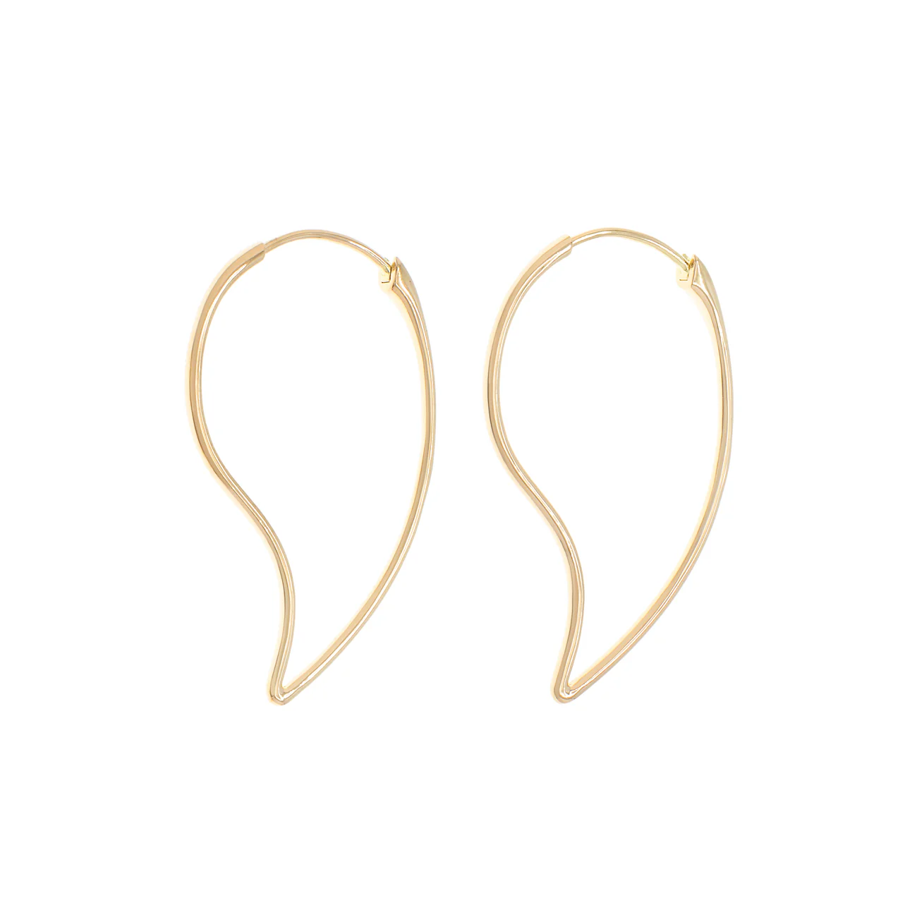 18K Yellow Gold Hoop Earrings