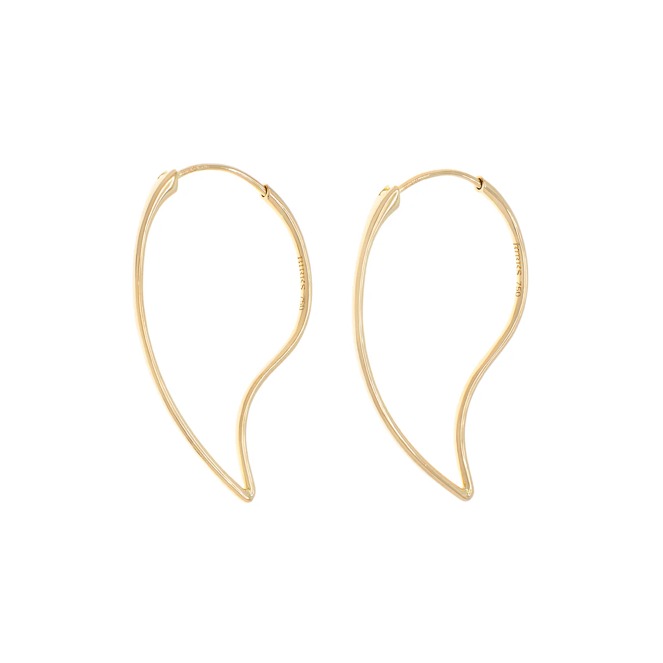 18K Yellow Gold Hoop Earrings - Image 2