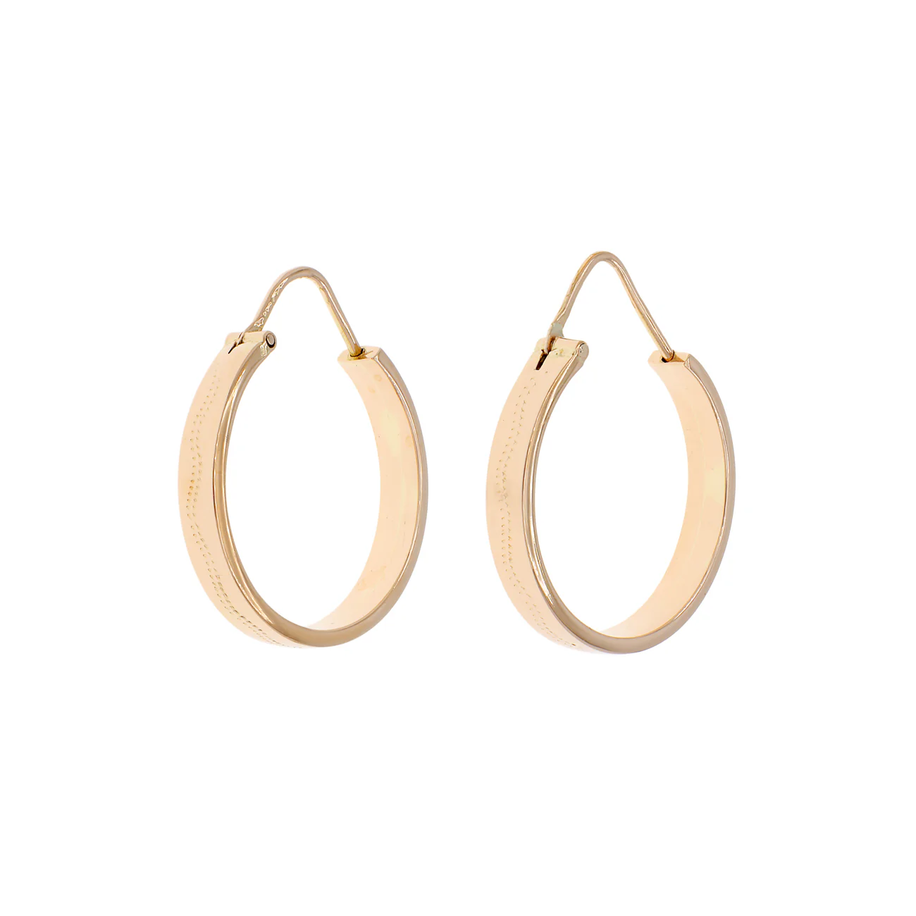 18K Yellow Gold Hoop Earrings