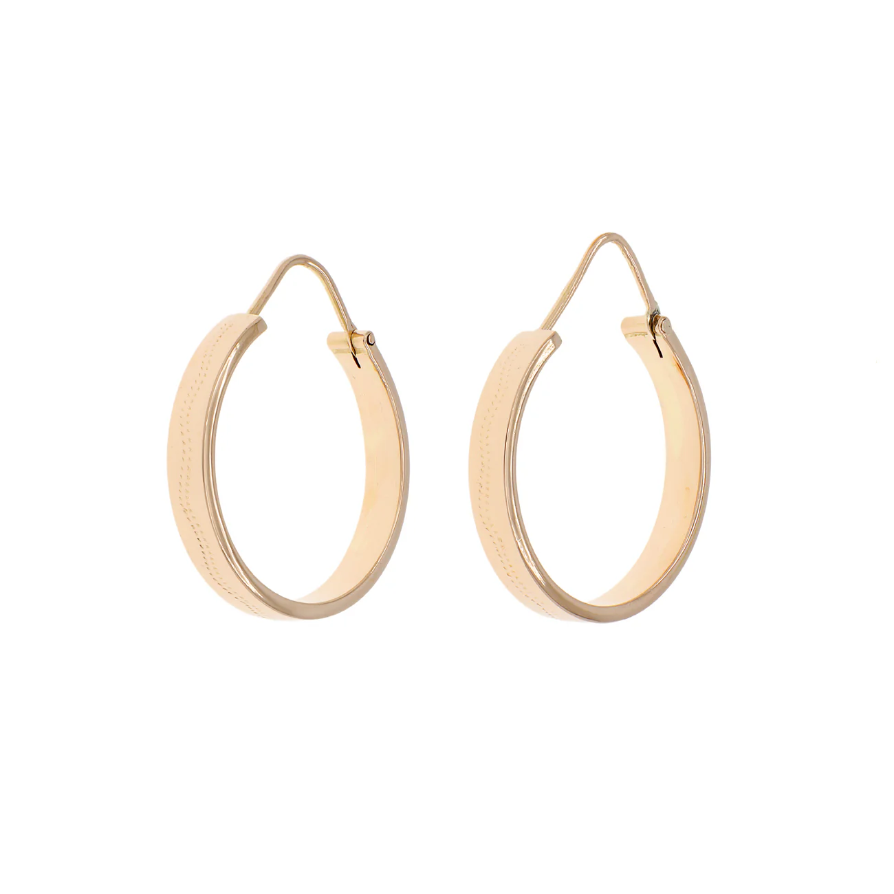 18K Yellow Gold Hoop Earrings - Image 2