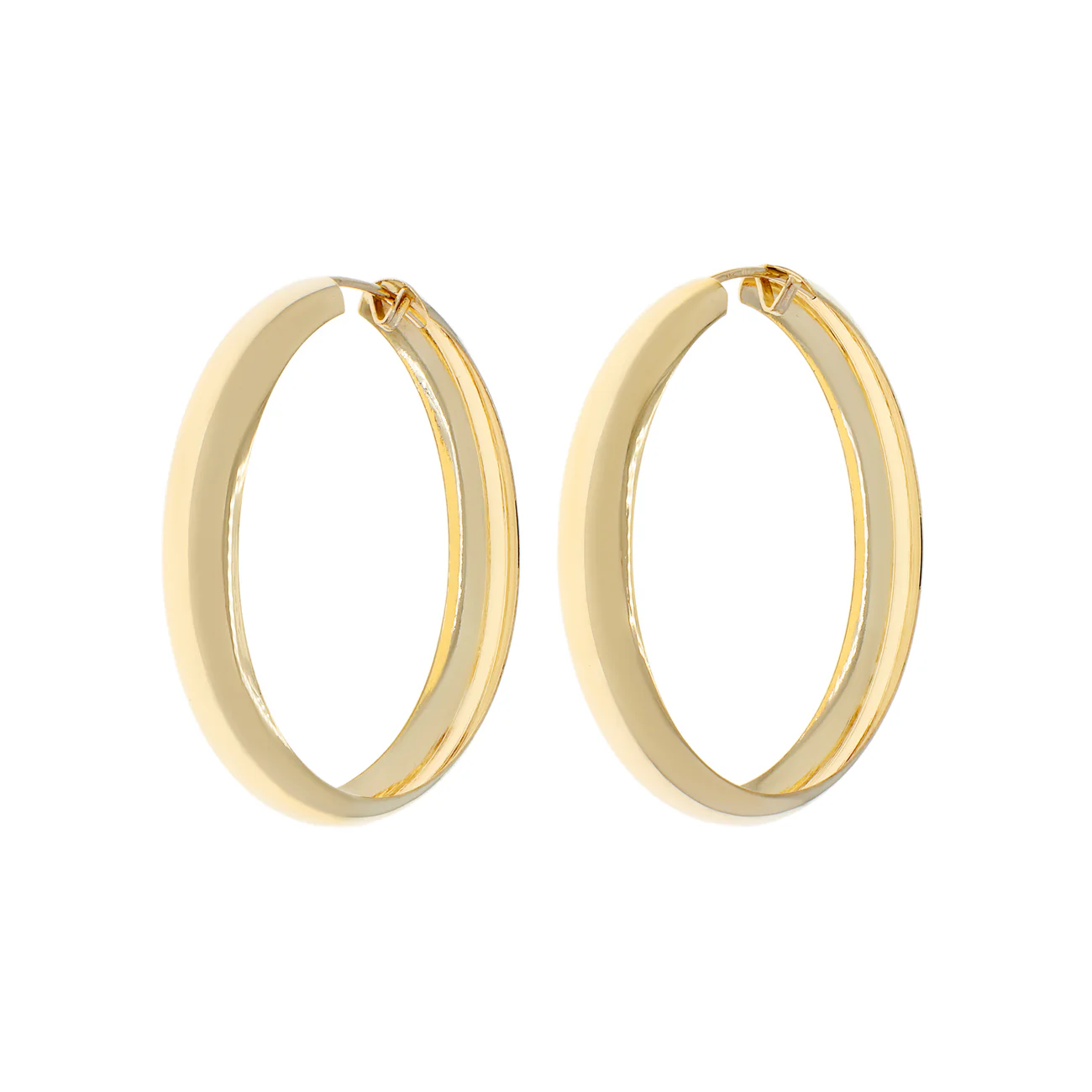 18K Yellow Gold Hoop Earrings