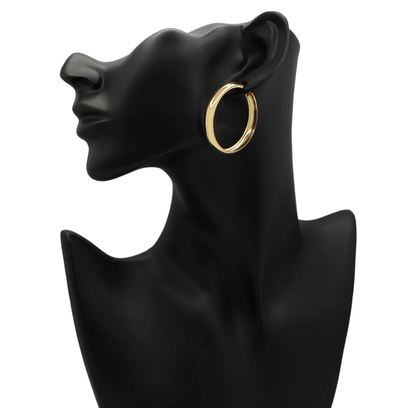 18K Yellow Gold Hoop Earrings - Image 3