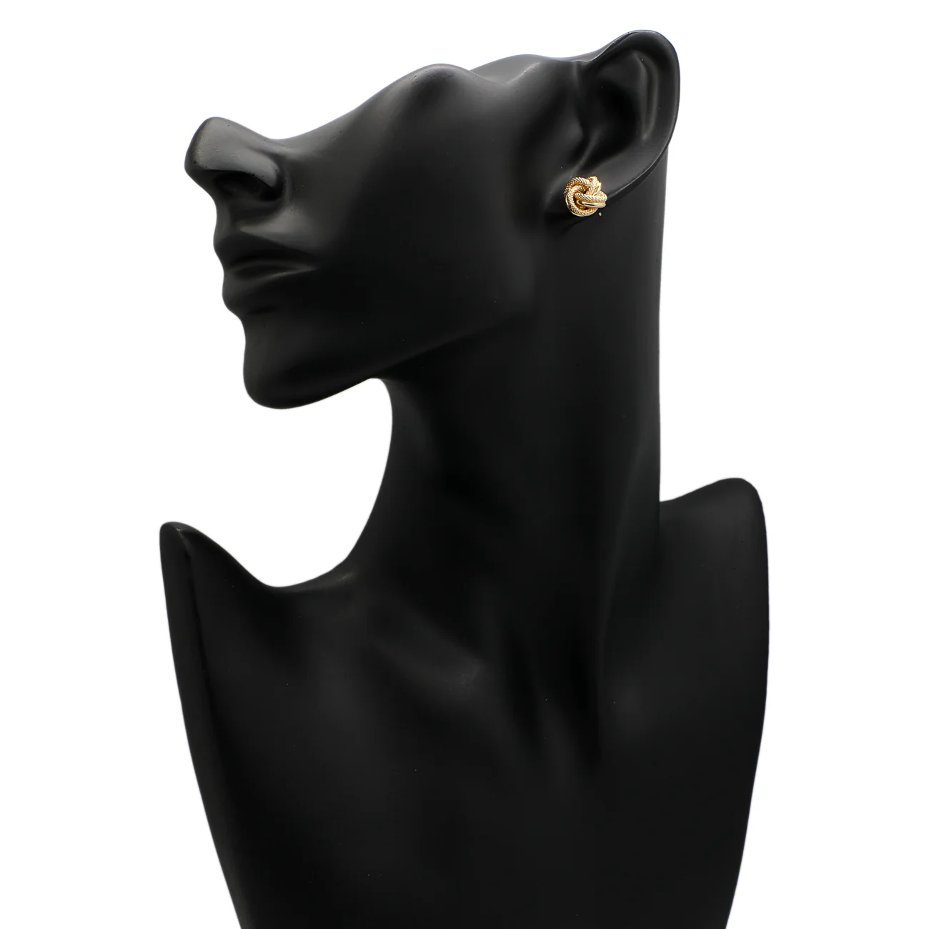 18K Yellow Gold Knot Earrings - Image 3