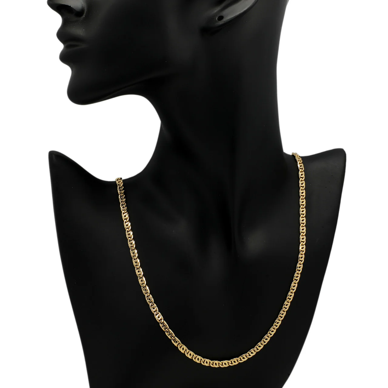 18K Yellow Gold Link Chain Necklace - Image 3