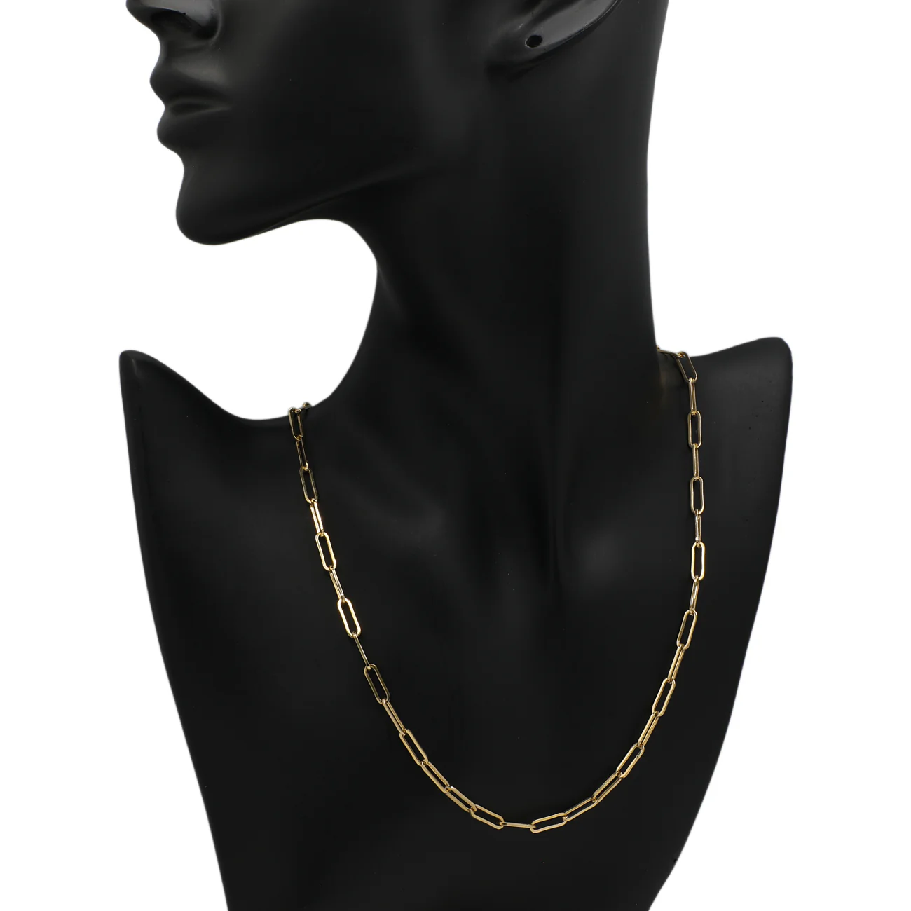18K Yellow Gold Paperclip Chain - Image 3