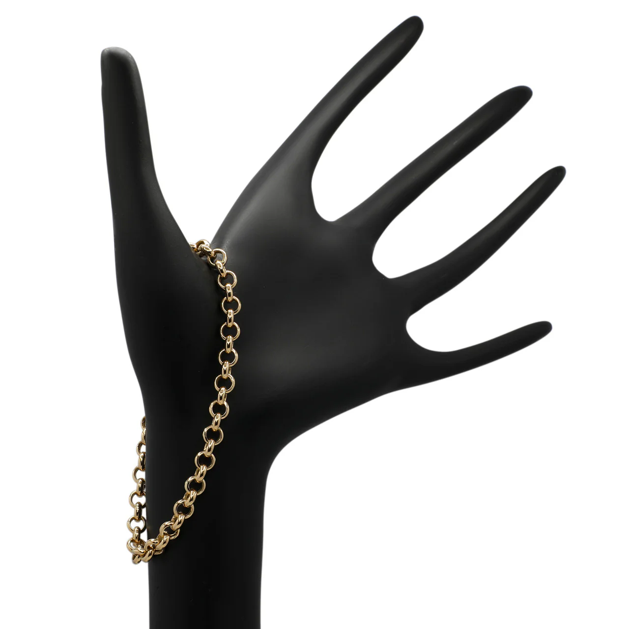 18K Yellow Gold Rolo Link Bracelet - Image 3
