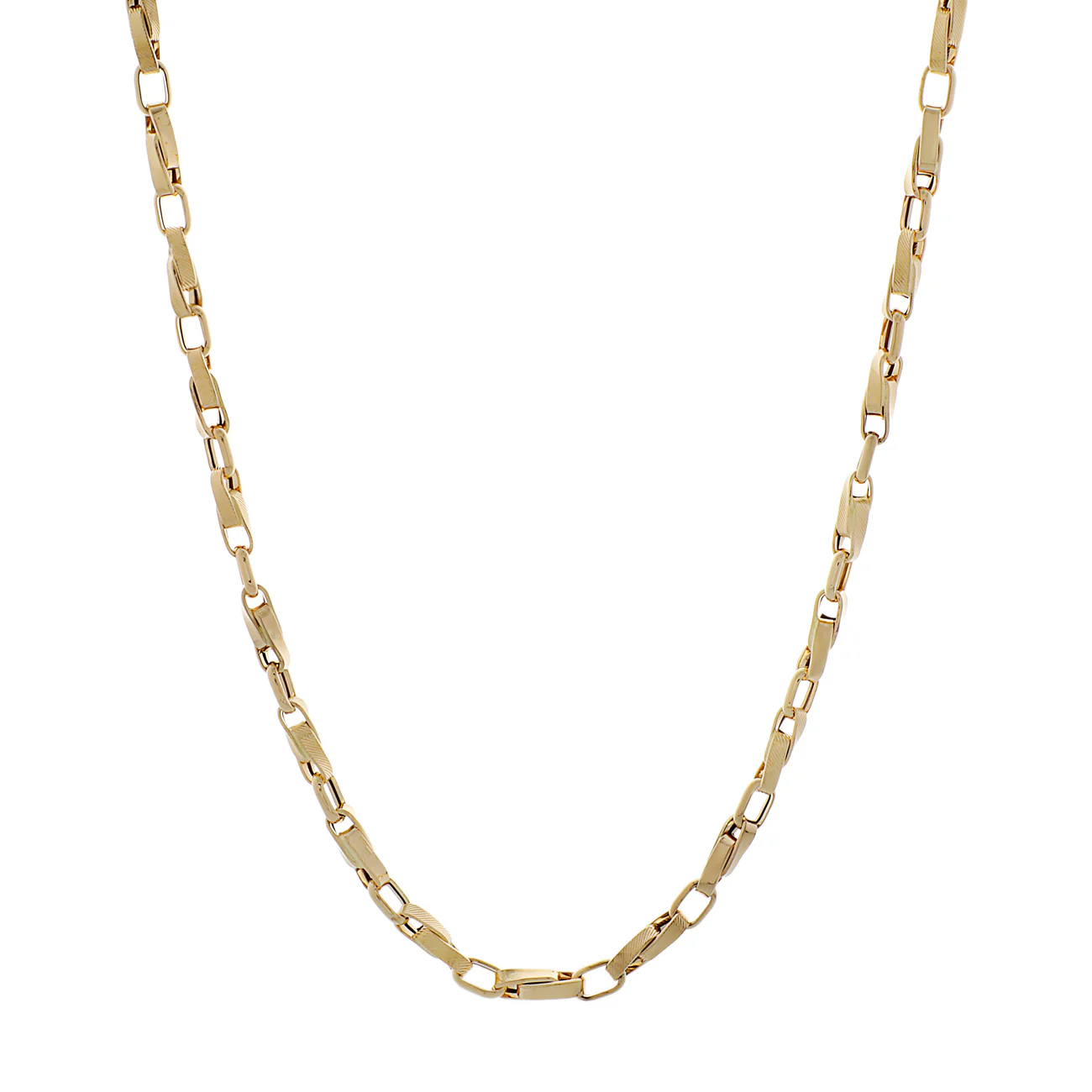 18K Yellow Gold Twist Link Chain
