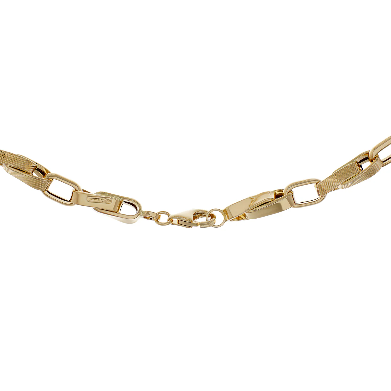 18K Yellow Gold Twist Link Chain - Image 2