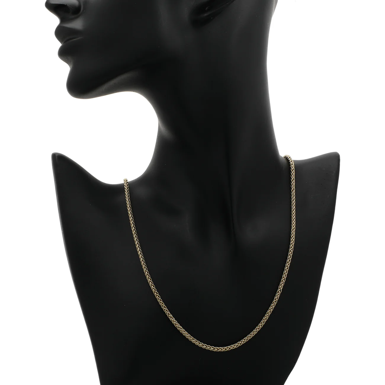 18K Yellow Gold Wheat Link Chain - Image 3