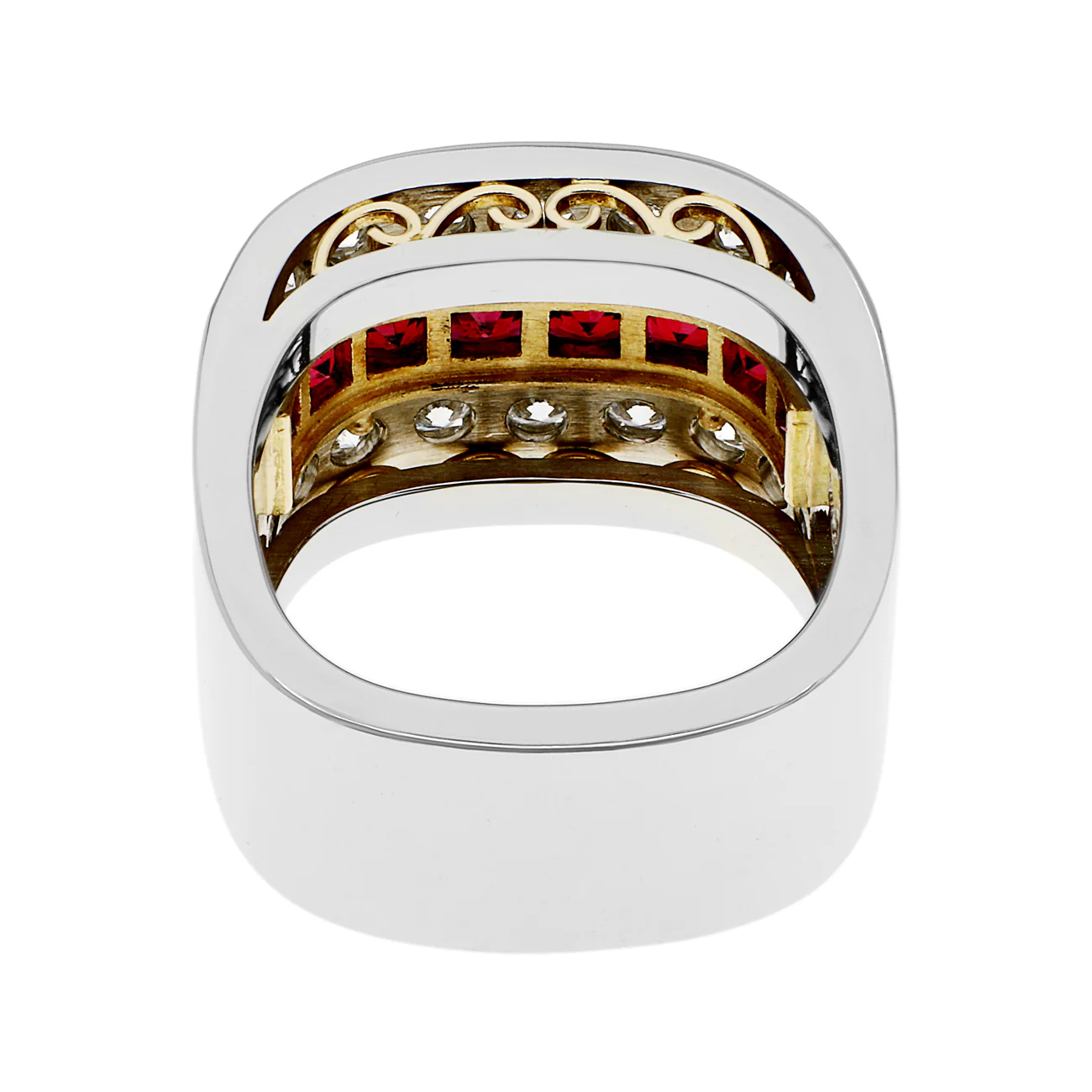 19K Montecristo 1.68 Carat Ruby Diamond Band Ring - Image 3