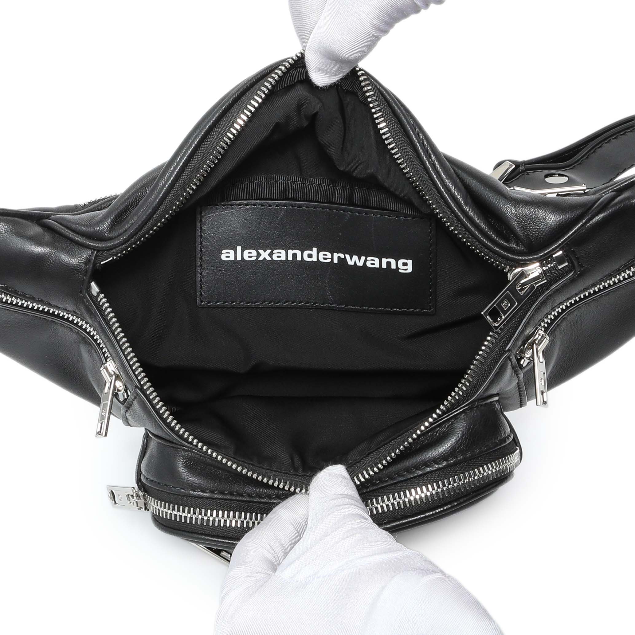 Alexander Wang Black Lambskin Attica Belt Bag - Image 4