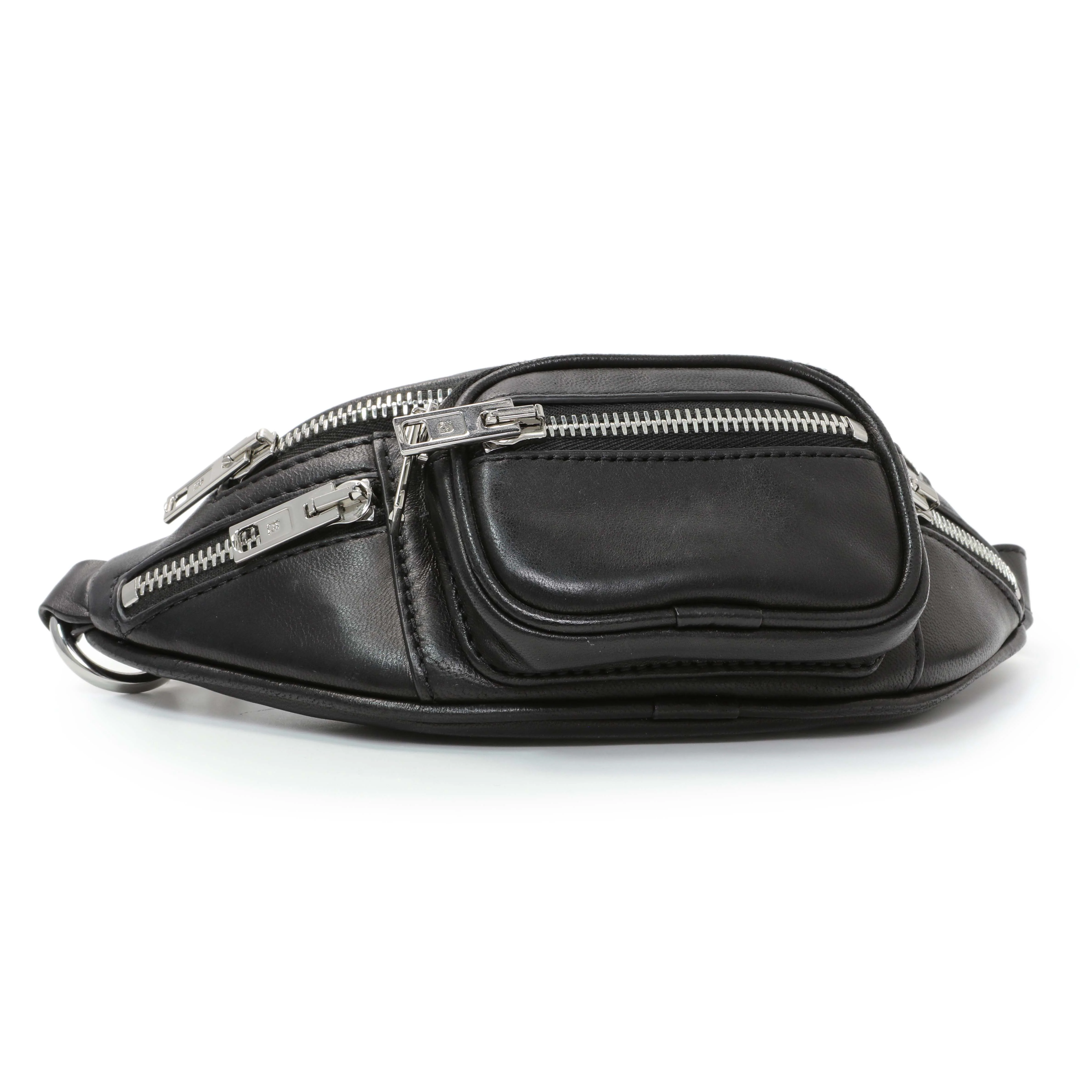 Alexander Wang Black Lambskin Mini Attica Belt Bag - Image 3