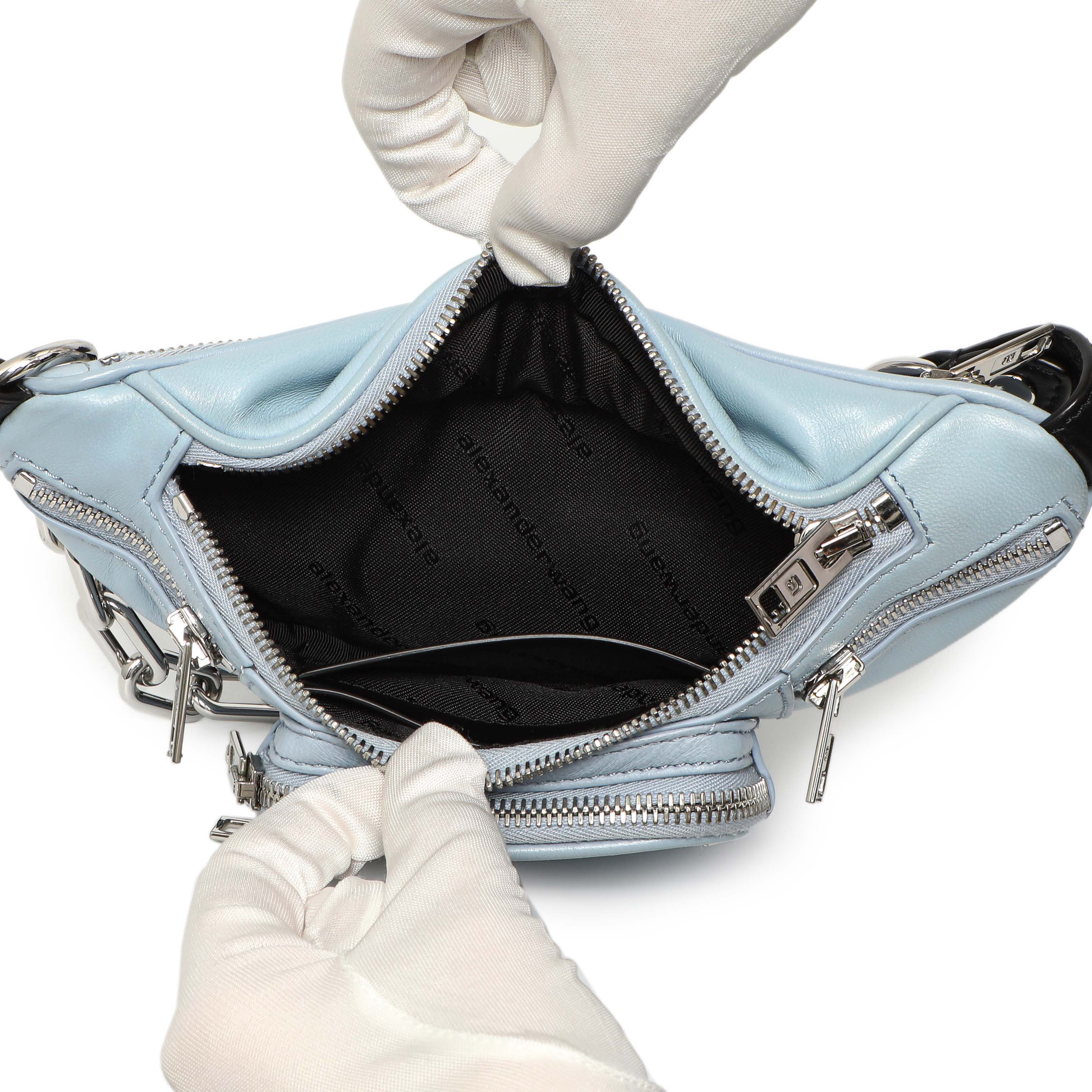 Alexander Wang Blue Lambskin Mini Attica Belt Bag - Image 4