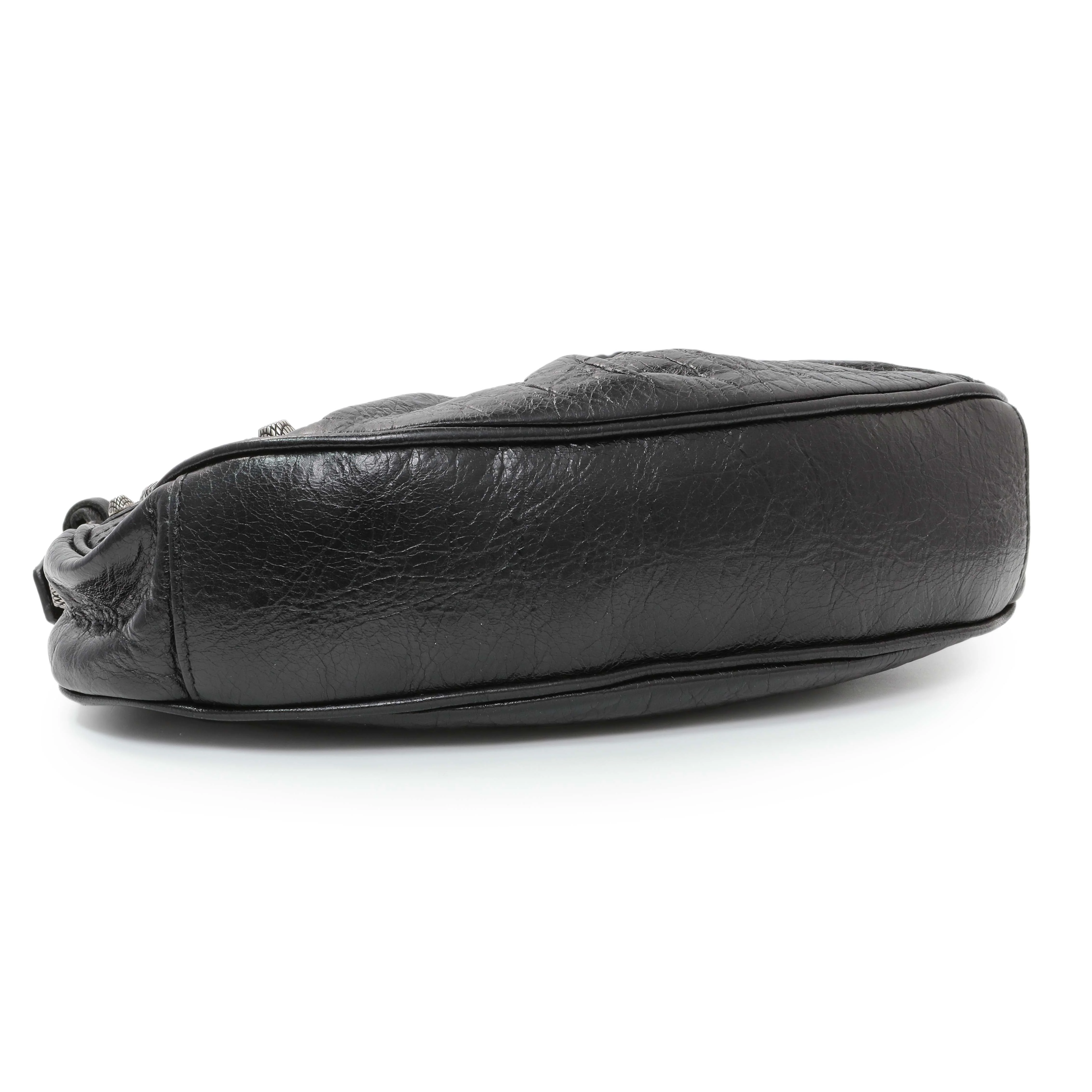 Balenciaga Black Agneau Arena Le Cagole Shoulder Bag XS - Image 3