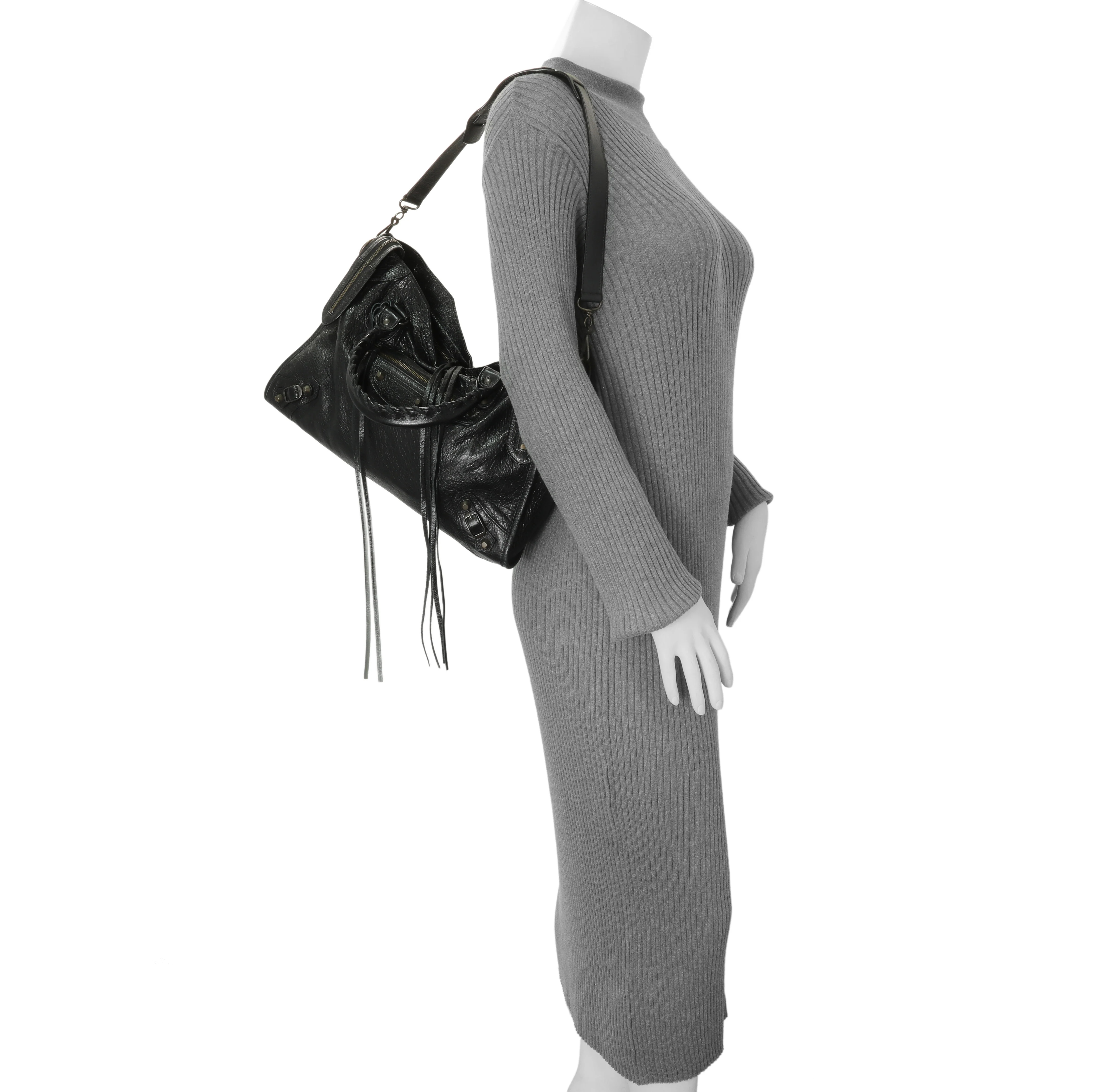 Balenciaga Black Agneau Classic Hardware City - Image 11