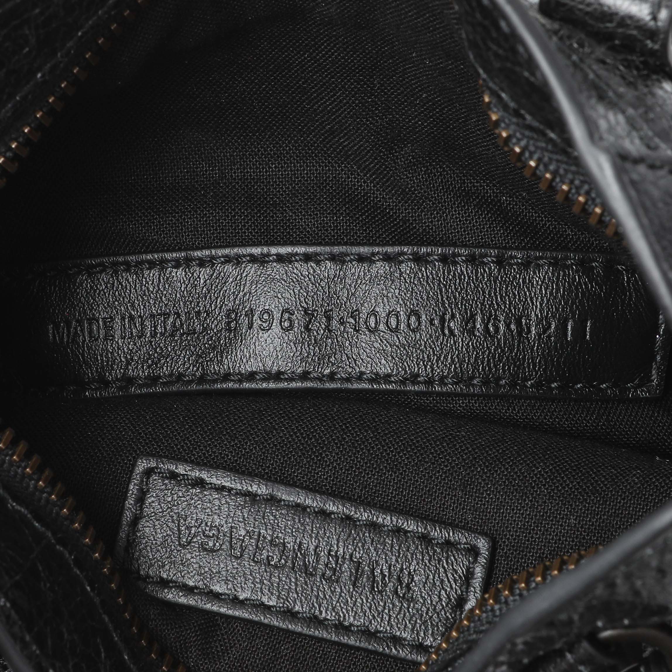 Balenciaga Black Agneau Classic Hardware Nano City - Image 10