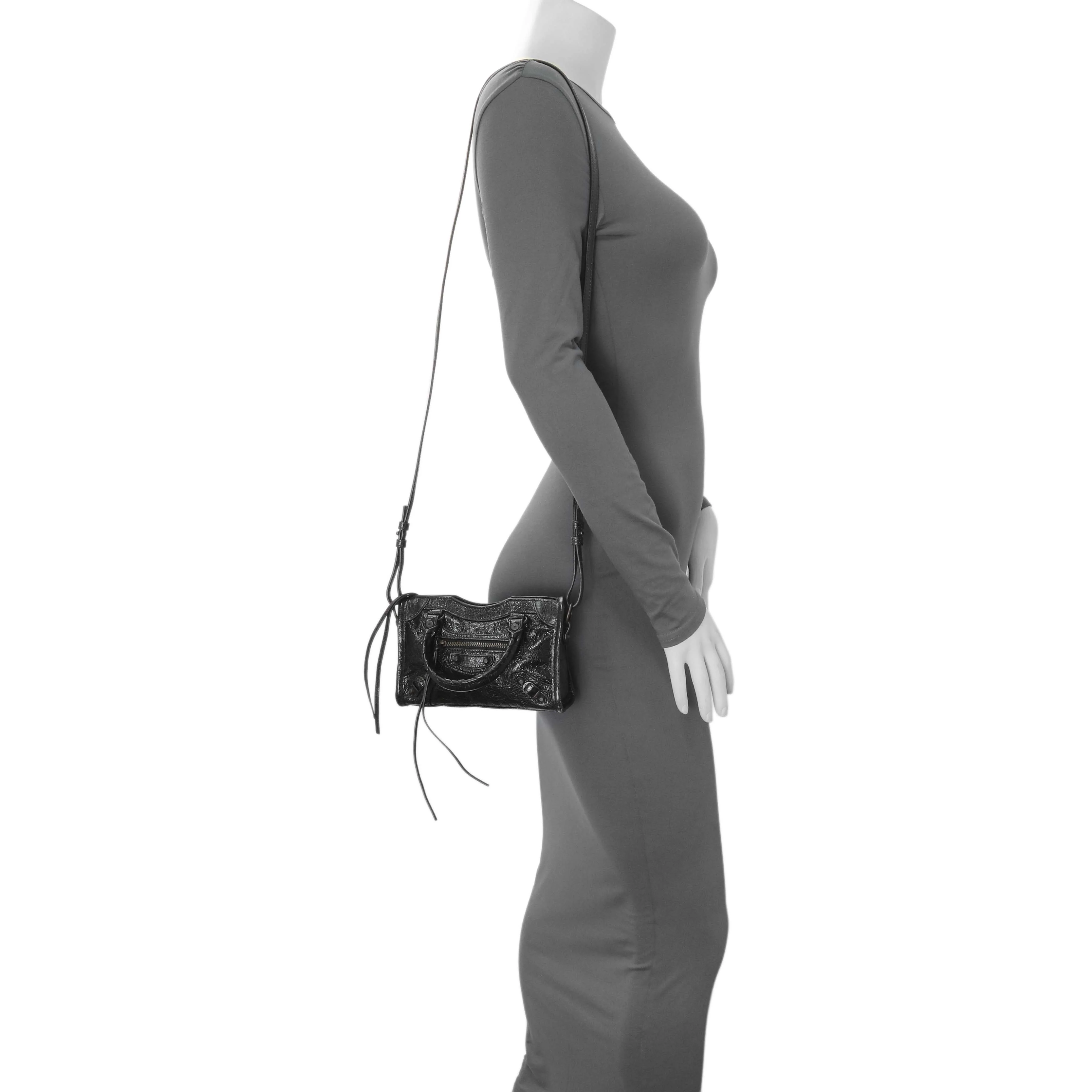 Balenciaga Black Agneau Classic Hardware Nano City - Image 11