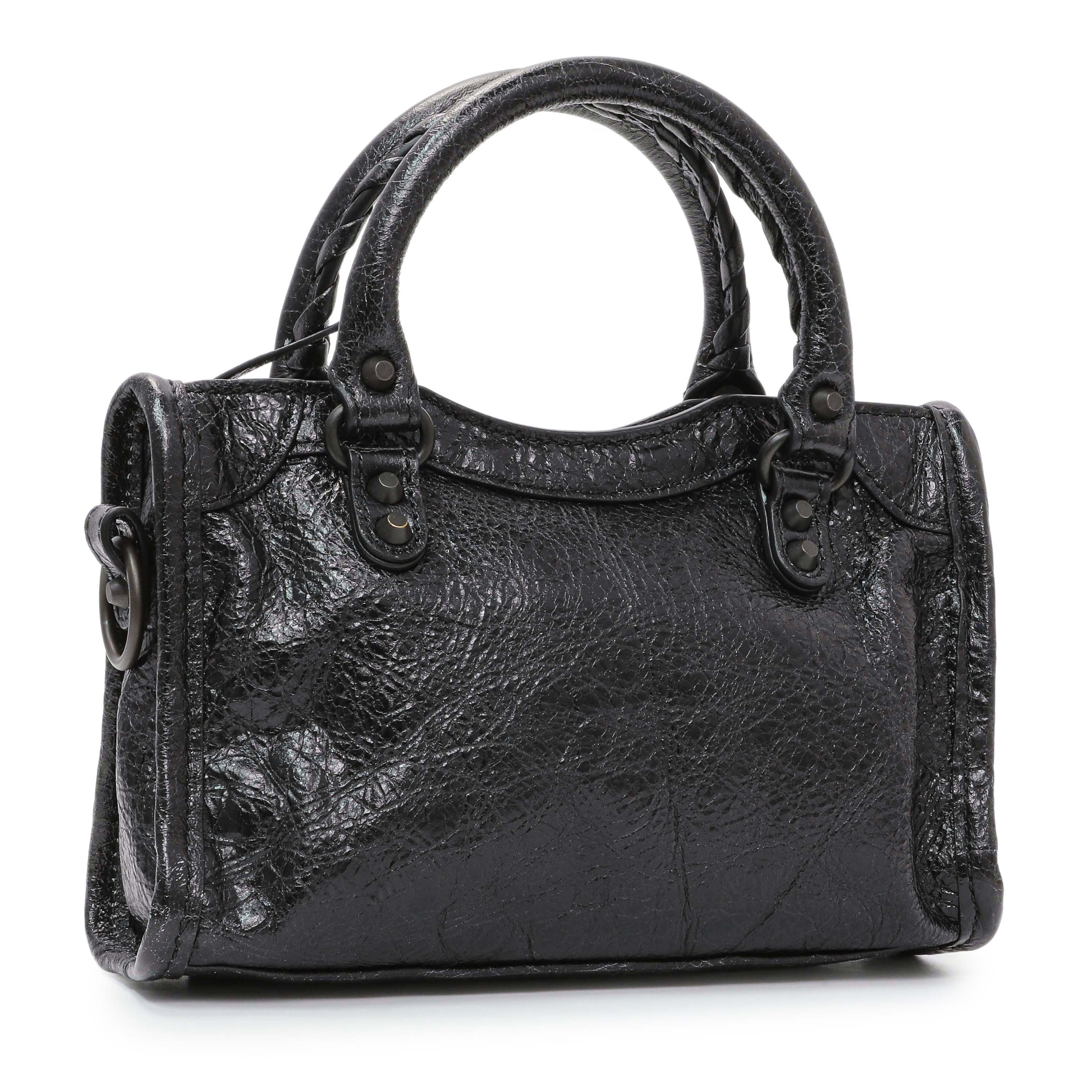Balenciaga Black Agneau Classic Hardware Nano City - Image 2