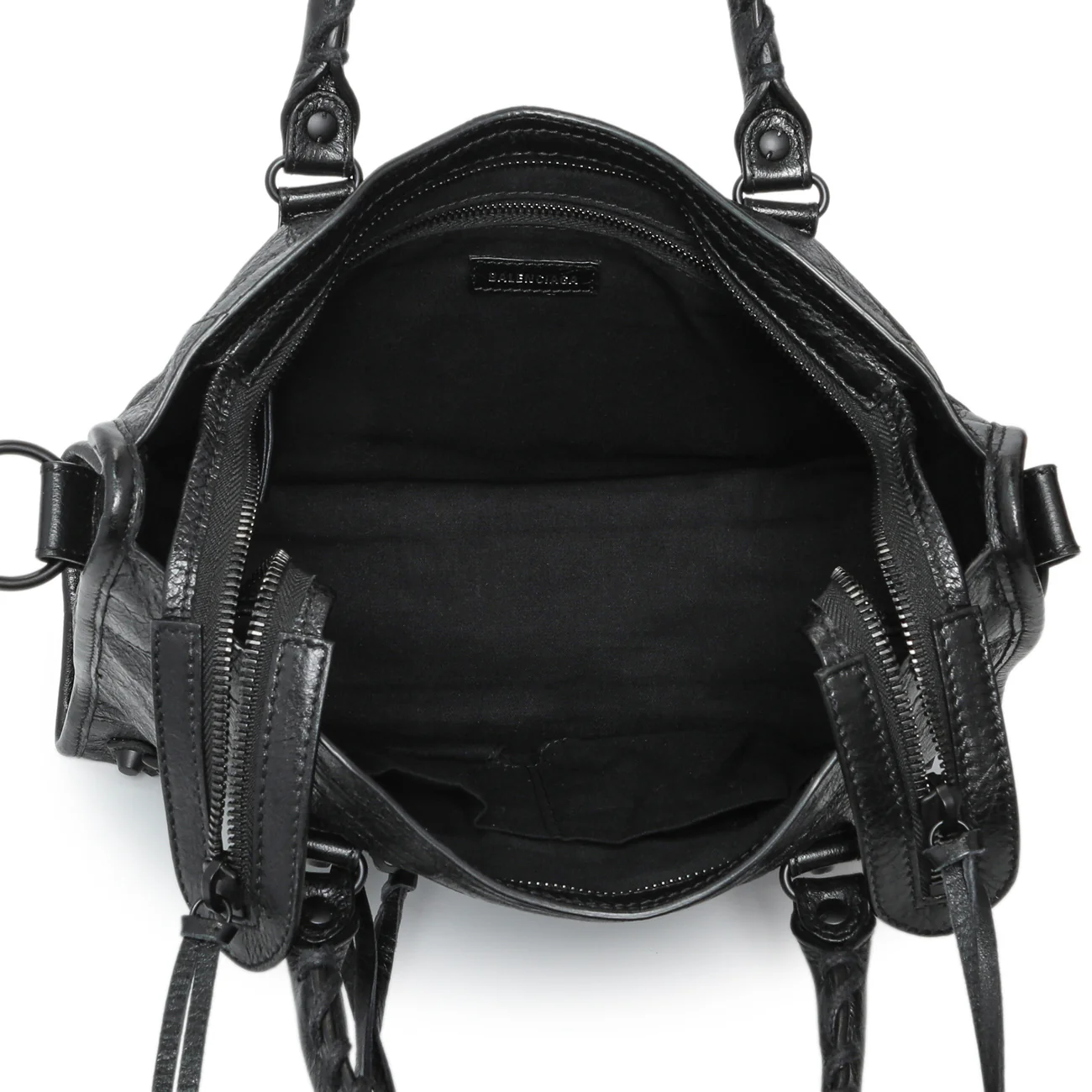 Balenciaga Black Agneau Classic Hardware Small City - Image 4
