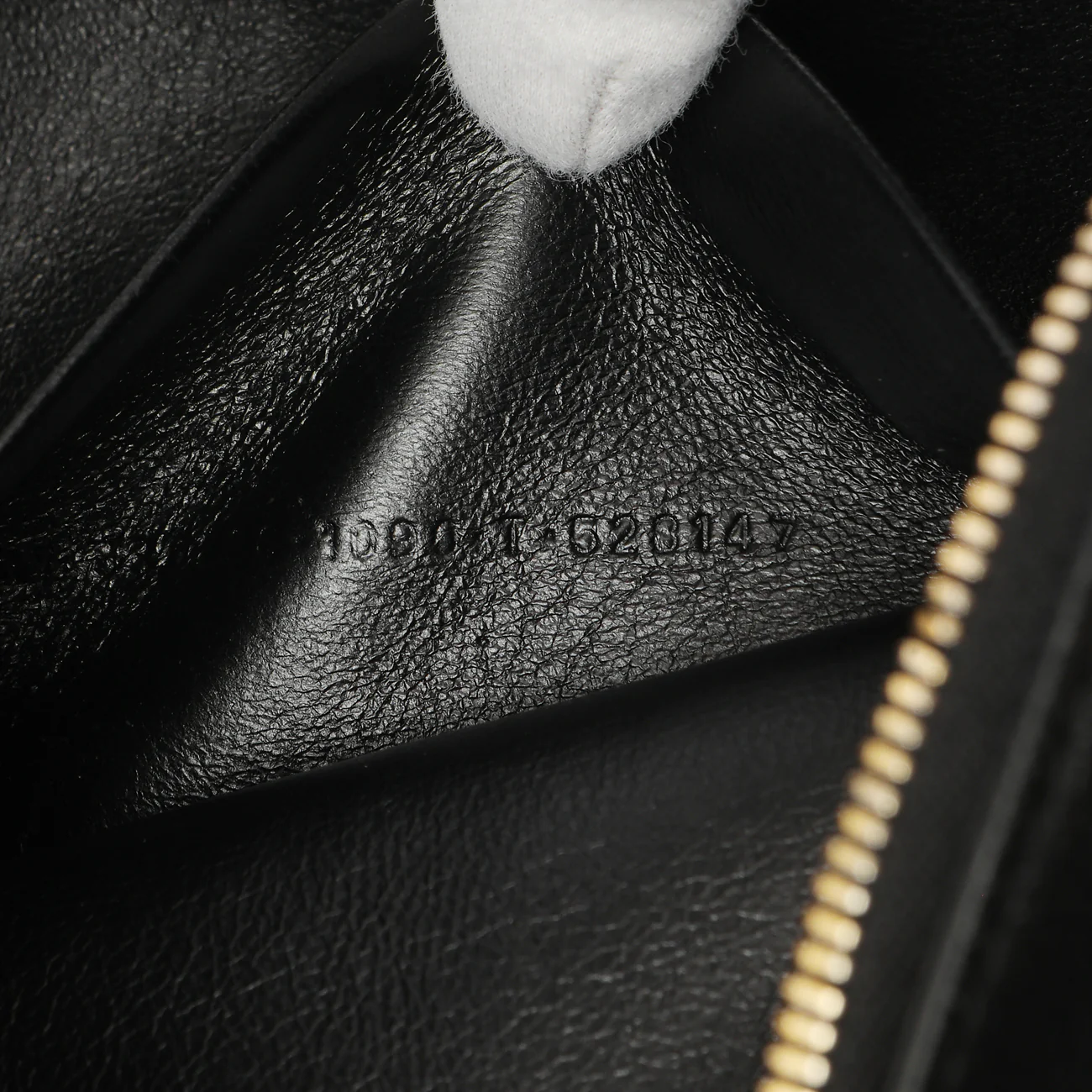 Balenciaga Black Calfskin Logo Large Zip Pouch - Image 6