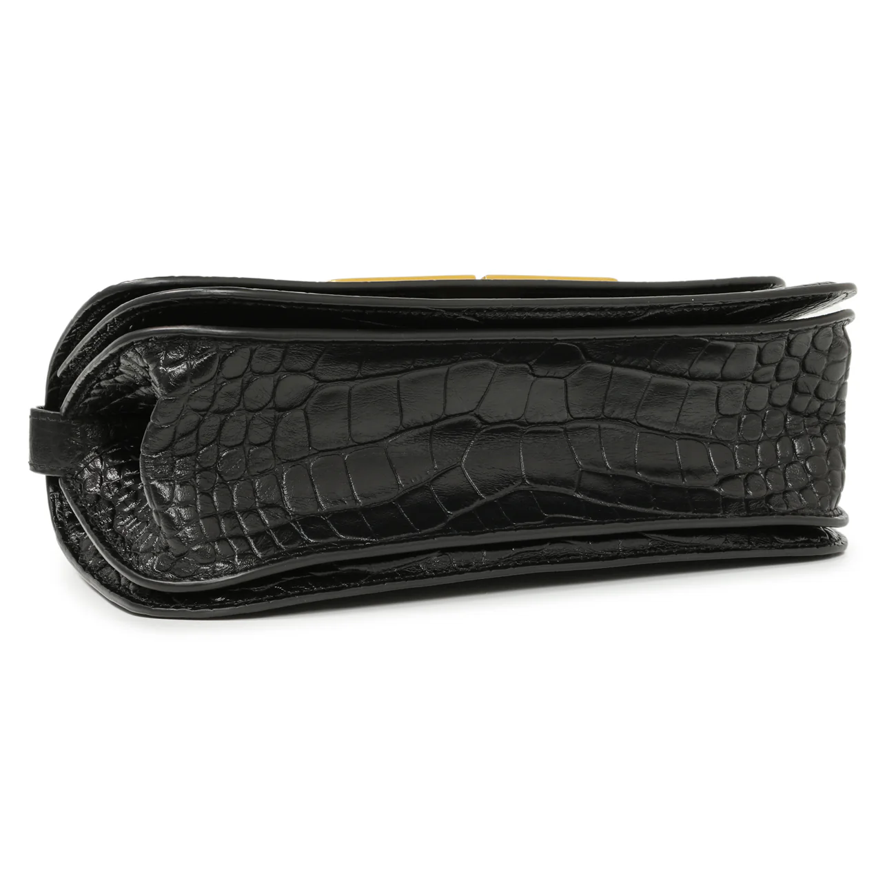 Balenciaga Black Crocodile Embossed Small Gossip Bag - Image 4